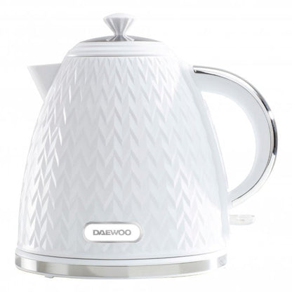 Daewoo White Argyle 1.7L Kettle