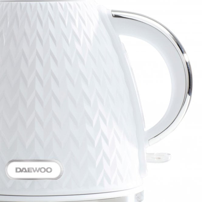 Daewoo White Argyle 1.7L Kettle