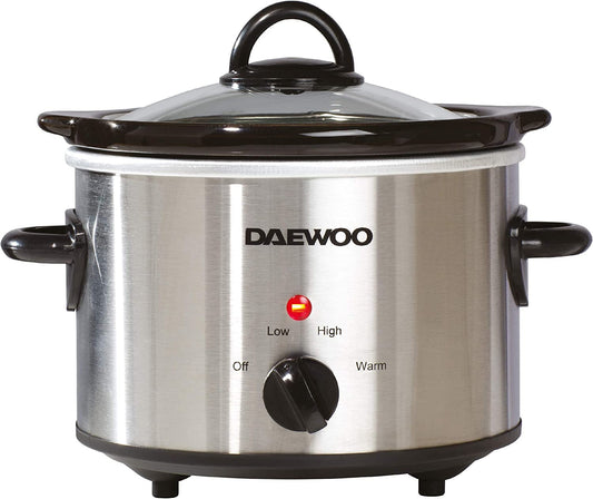 Daewoo 1.5L Stainless Steel Slow Cooker