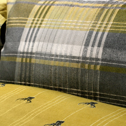 Dreams & Drapes Lodge Connolly Check Ochre Duvet Cover Set