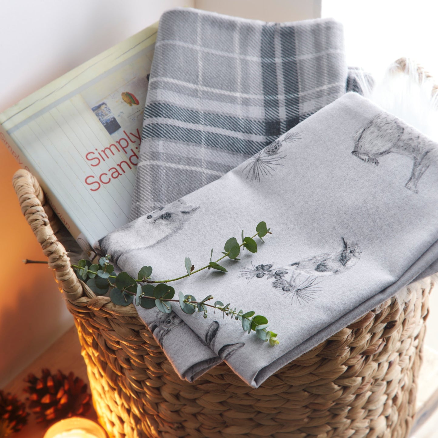 Dreams & Drapes Lodge Derwent Check Grey Duvet Cover Set