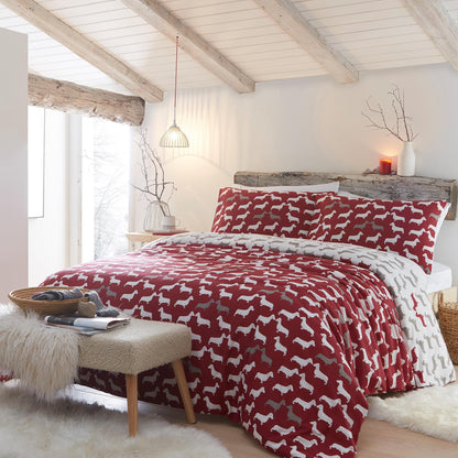 Fusion Snug Dudley Love Red Duvet Cover Set