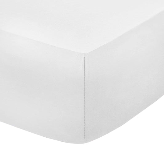 At Home White Supersoft Fitted Sheet
