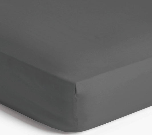 At Home Charcoal Supersoft Fitted Sheet