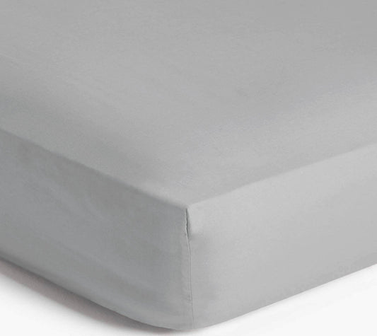 At Home Silver Supersoft Fitted Sheet