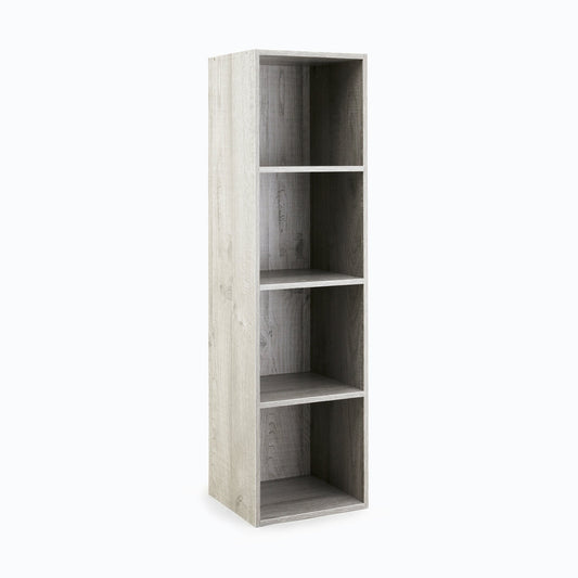 At Home Grey Oak 4 Tier Book Shelf