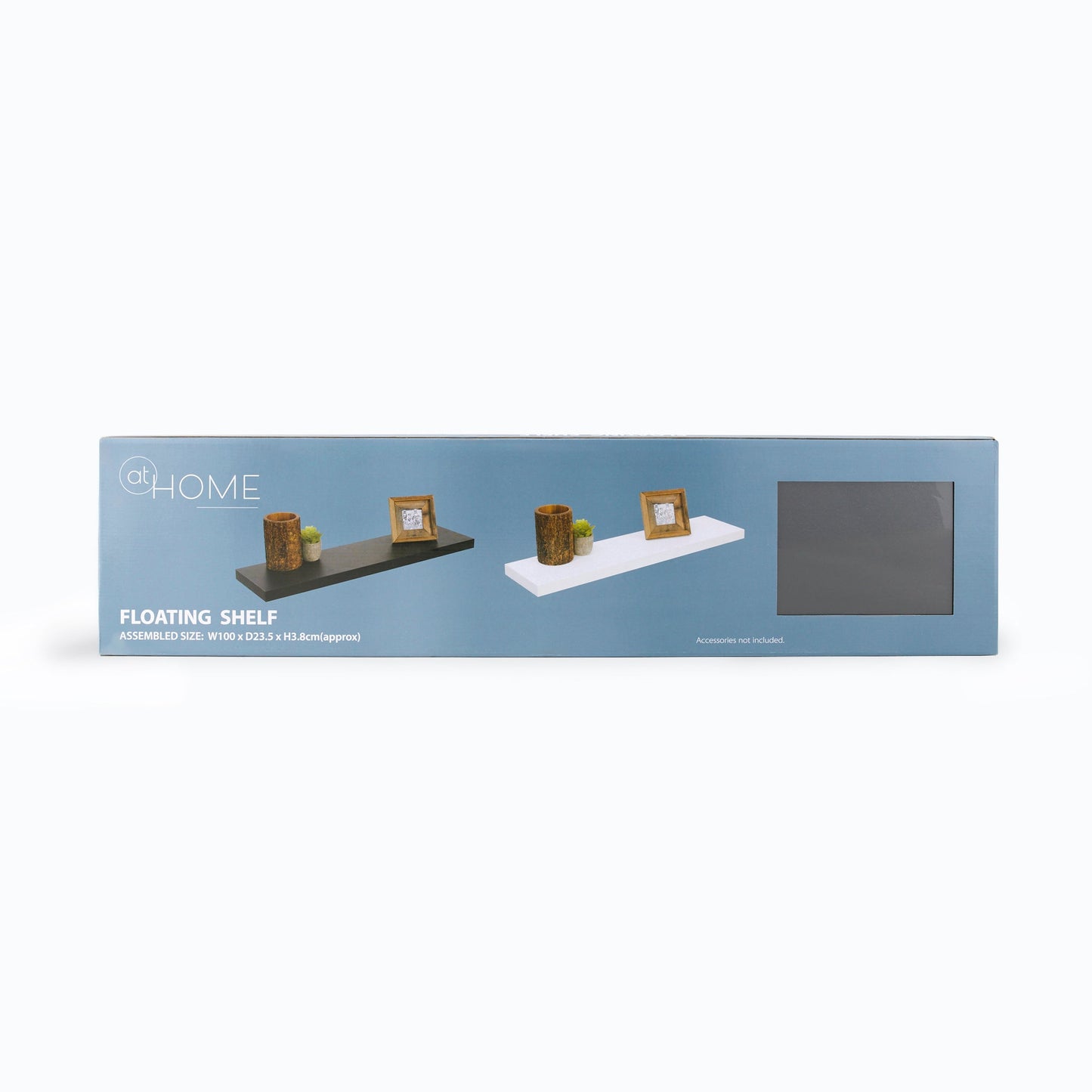 At Home Black Floating Shelf