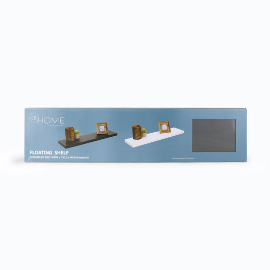 At Home Black Floating Shelf