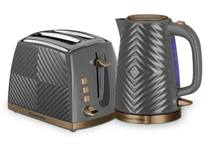 Russell Hobbs Grey Groove 2 Slice Toaster