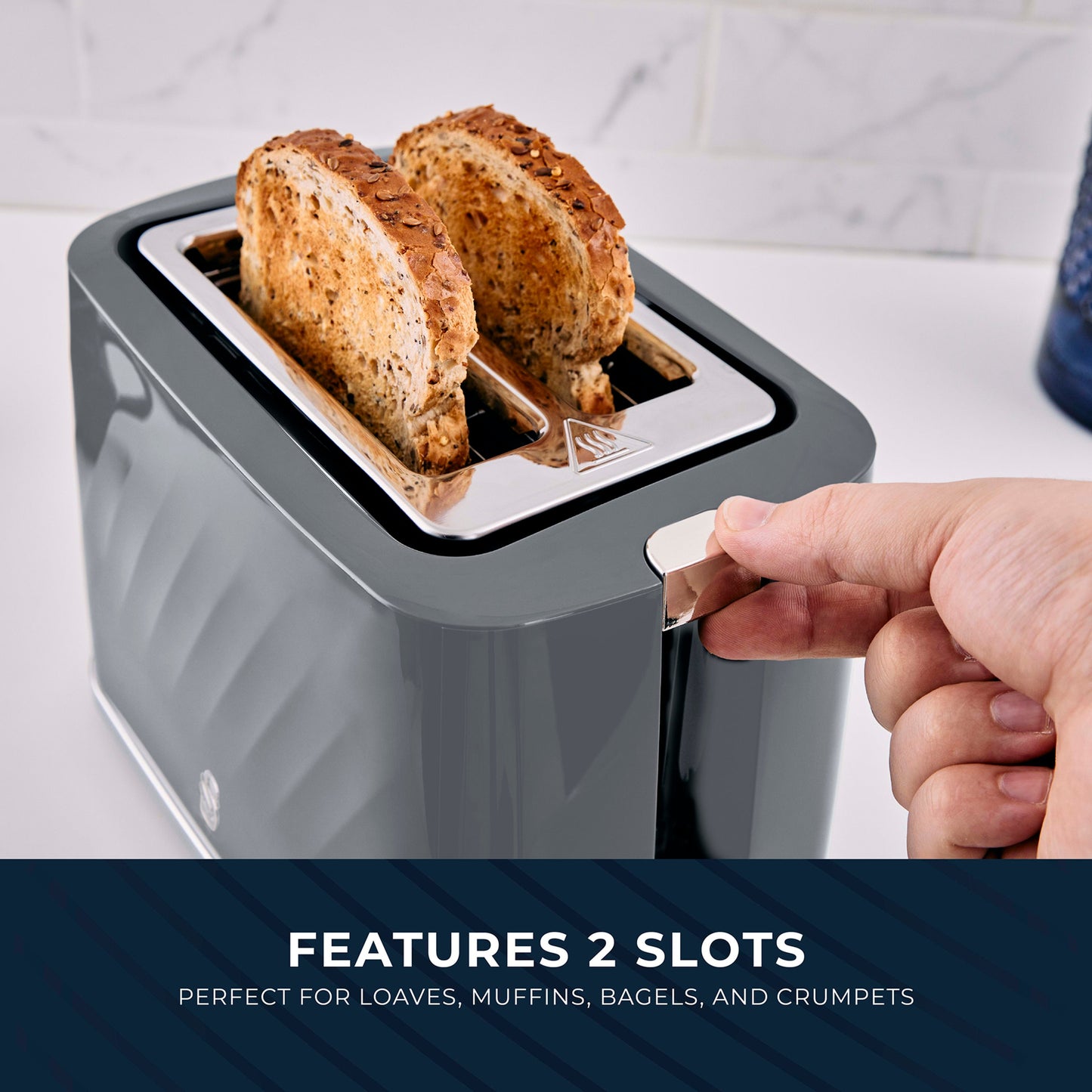 Swan Windsor Textured 2 Slice Toaster