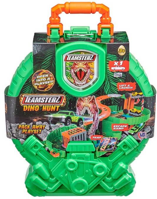 Teamsterz Dino Hunt Pack Away Wheel Playset with Car