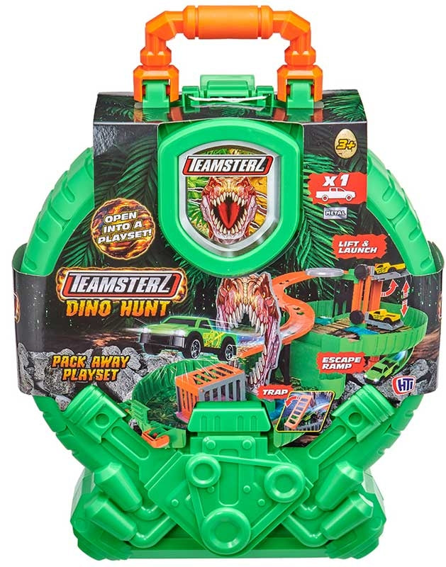 Teamsterz Dino Hunt Pack Away Wheel Playset with Car