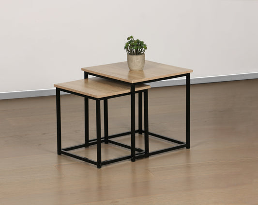Natural Oak Nest of 2 Side Tables