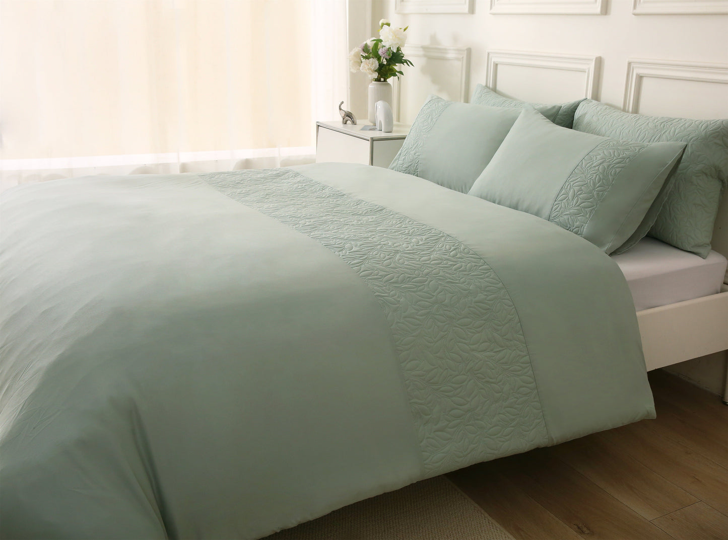 Sage Pinsonic Print Duvet Set