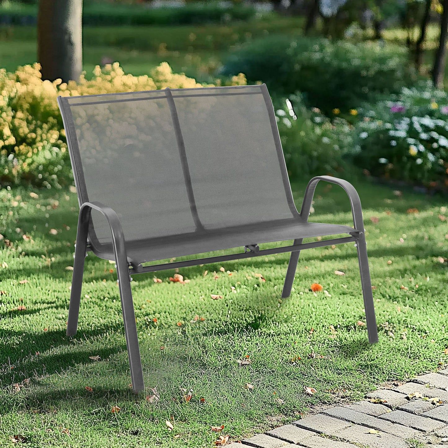 2 Seater Textilene Garden Bench