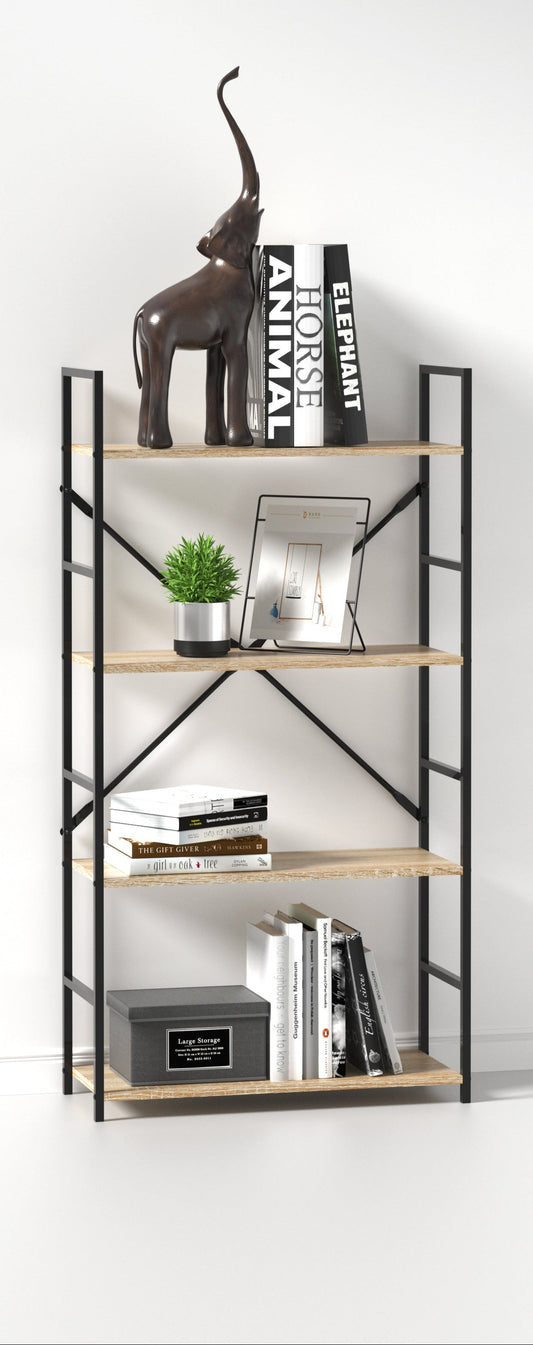 Industrial Metal 4 Tier Wide Shelf