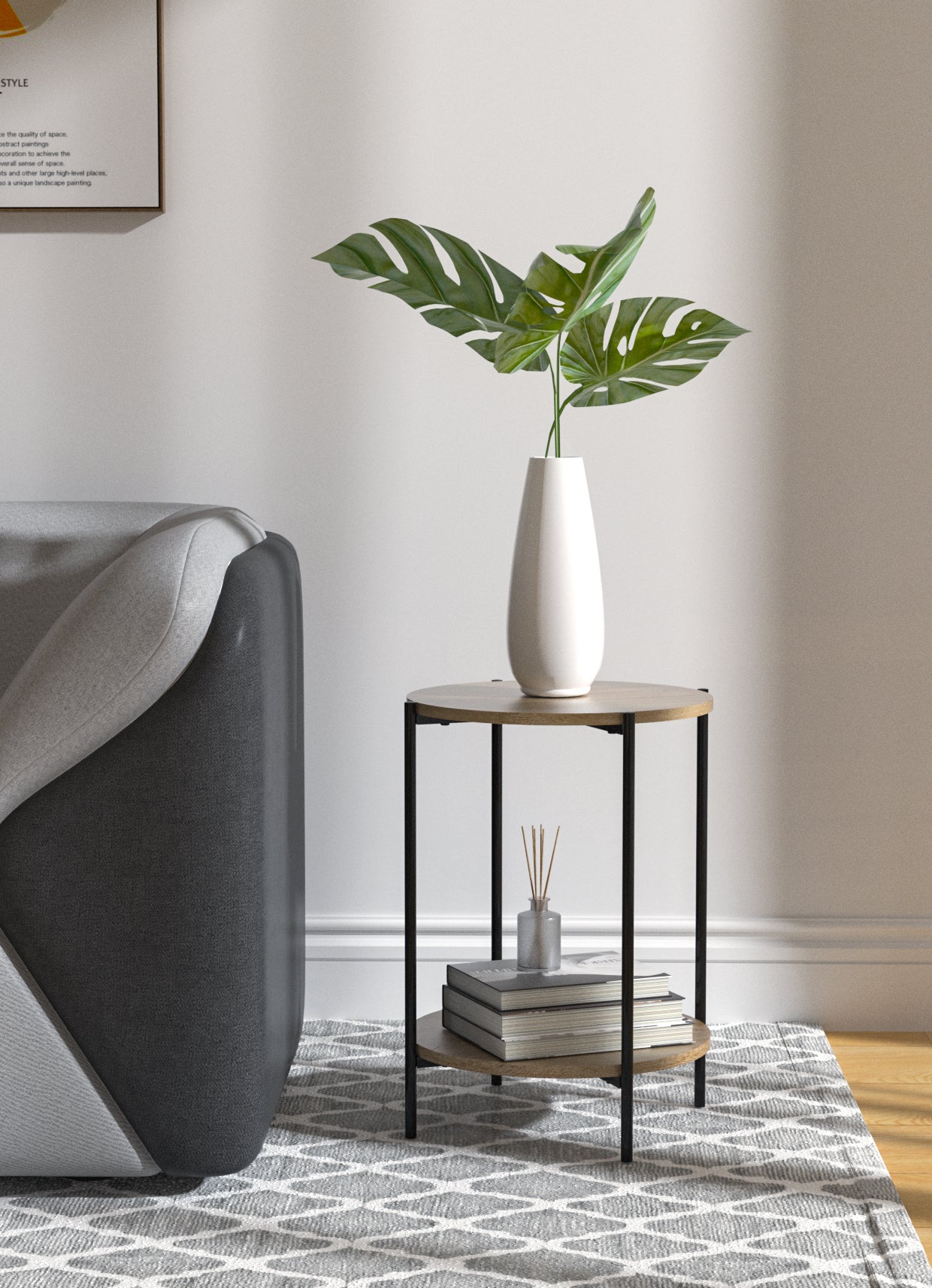 Industrial Metal Side Table