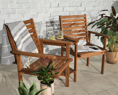 Royalcraft Napoli Companion Duo Love Seat Acacia Set