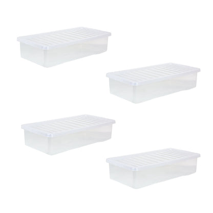 Crystal Pack of 442L Underbed Box and Lid Clear
