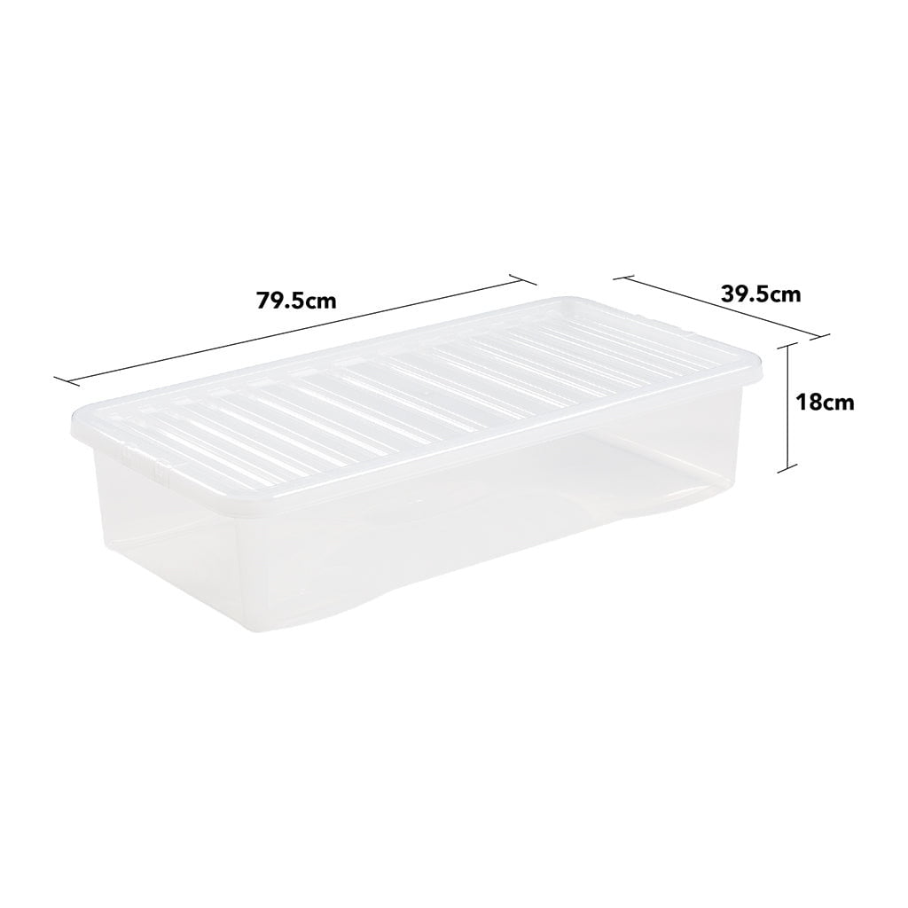 Crystal Pack of 442L Underbed Box and Lid Clear