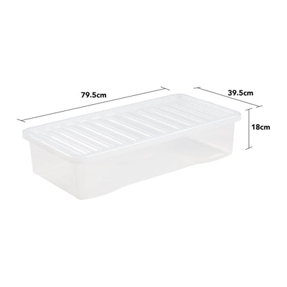 Crystal Pack of 442L Underbed Box and Lid Clear