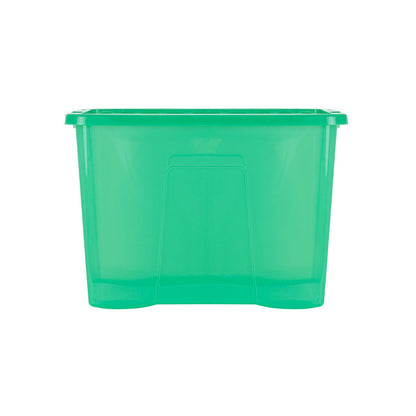 Pack of 4 Wham Crystal 80L Tinted Green Box and Lid