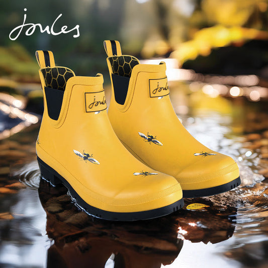 Joules Women's Bee Short Yellow Wellies