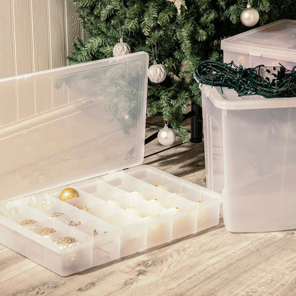 Wham Christmas Bauble Storage Set with 2x24 Division Box
