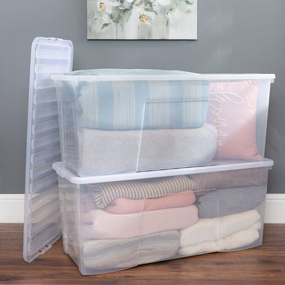 Crystal Pack of 2 133L Clear Box and Lid