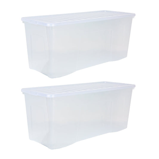 Crystal Pack of 2 133L Clear Box and Lid