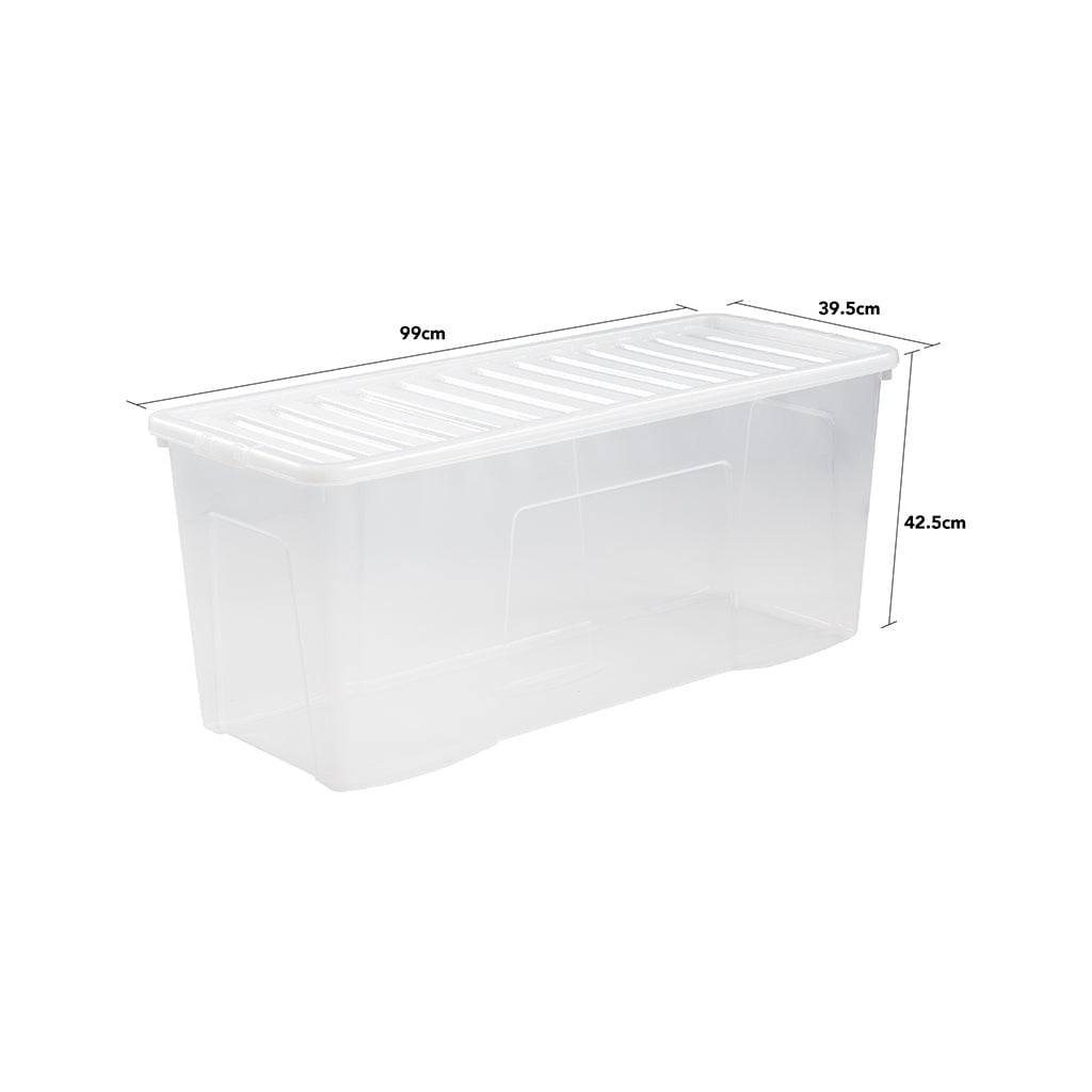 Crystal Pack of 2 133L Clear Box and Lid
