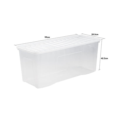 Crystal Pack of 2 133L Clear Box and Lid