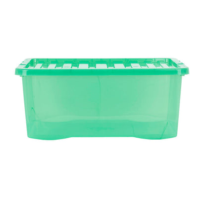 Pack of 5 Wham Crystal 45L Tinted Green Box and Lid