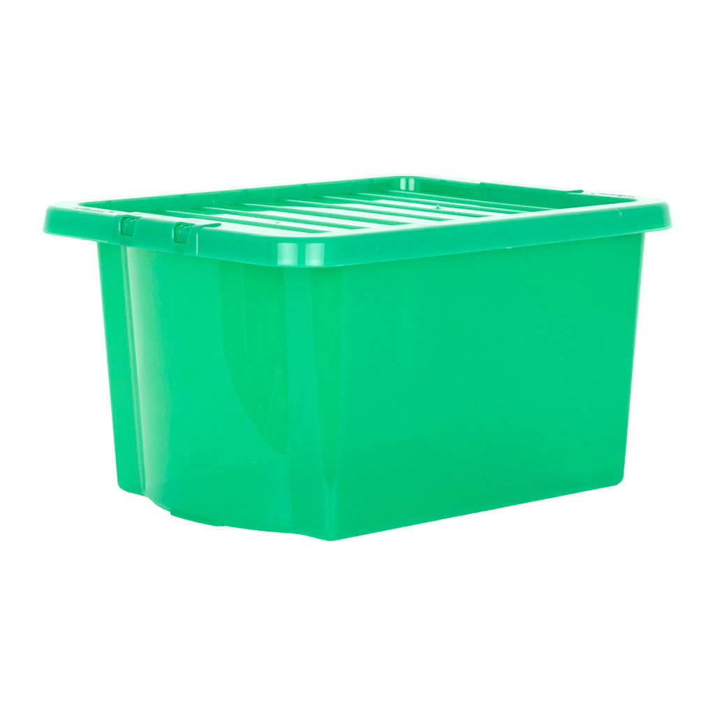 Pack of 5 Wham Crystal 28L Tinted Green Box and Lid