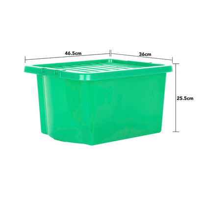 Pack of 5 Wham Crystal 28L Tinted Green Box and Lid