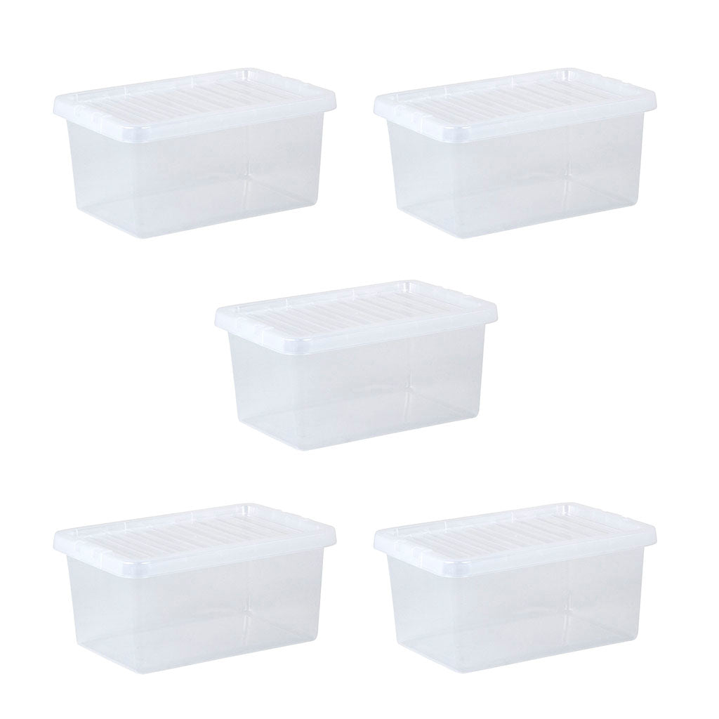 Pack of 5 Wham Crystal 11L Box and Lid