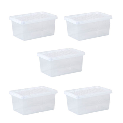Pack of 5 Wham Crystal 11L Box and Lid