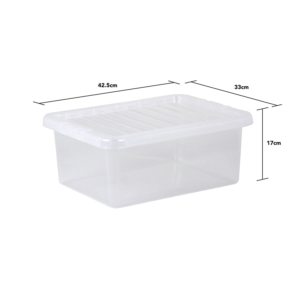 Pack of 5 Wham Crystal 17L Box and Lid