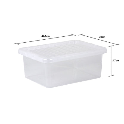 Pack of 5 Wham Crystal 17L Box and Lid