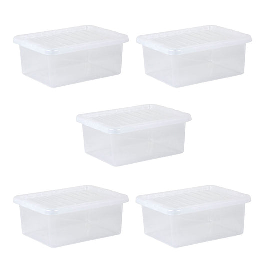 Pack of 5 Wham Crystal 17L Box and Lid