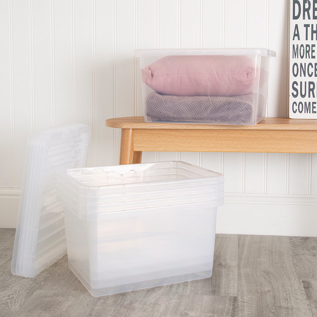 Pack of 5 Wham Crystal 25L Box and Lid