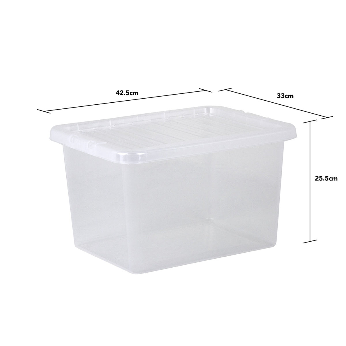 Pack of 5 Wham Crystal 25L Box and Lid