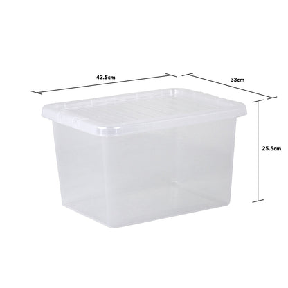 Pack of 5 Wham Crystal 25L Box and Lid