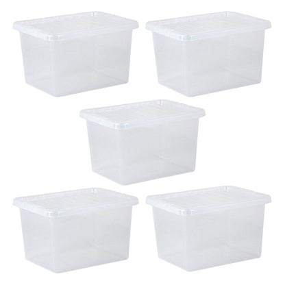 Pack of 5 Wham Crystal 25L Box and Lid