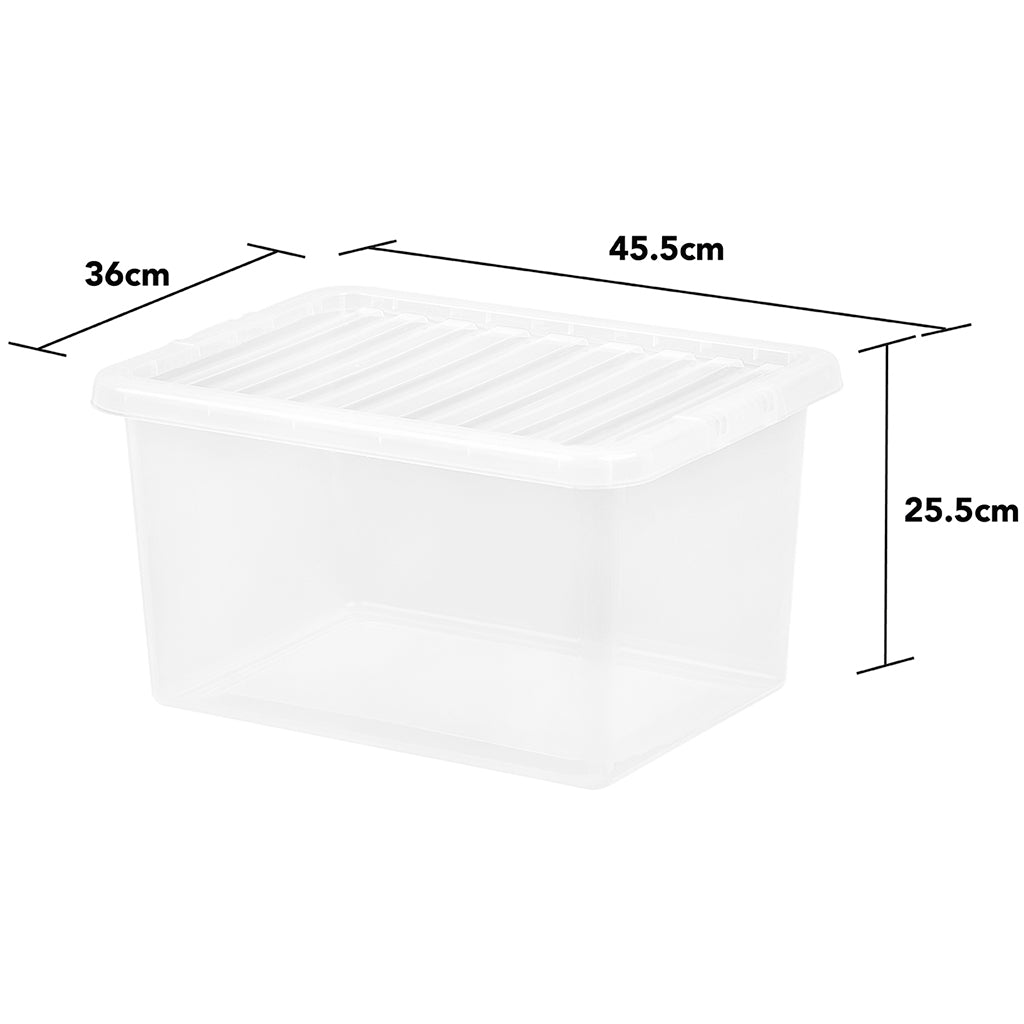 Pack of 5 Wham Crystal 31L Box and Lid