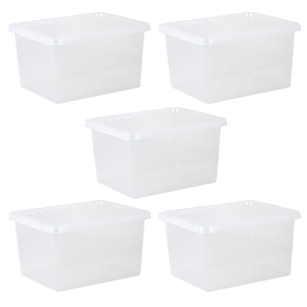 Pack of 5 Wham Crystal 31L Box and Lid