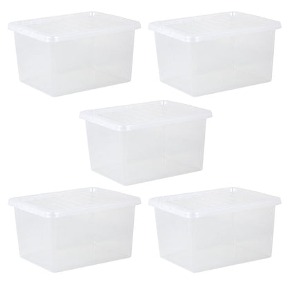 Pack of 5 Wham Crystal 31L Box and Lid