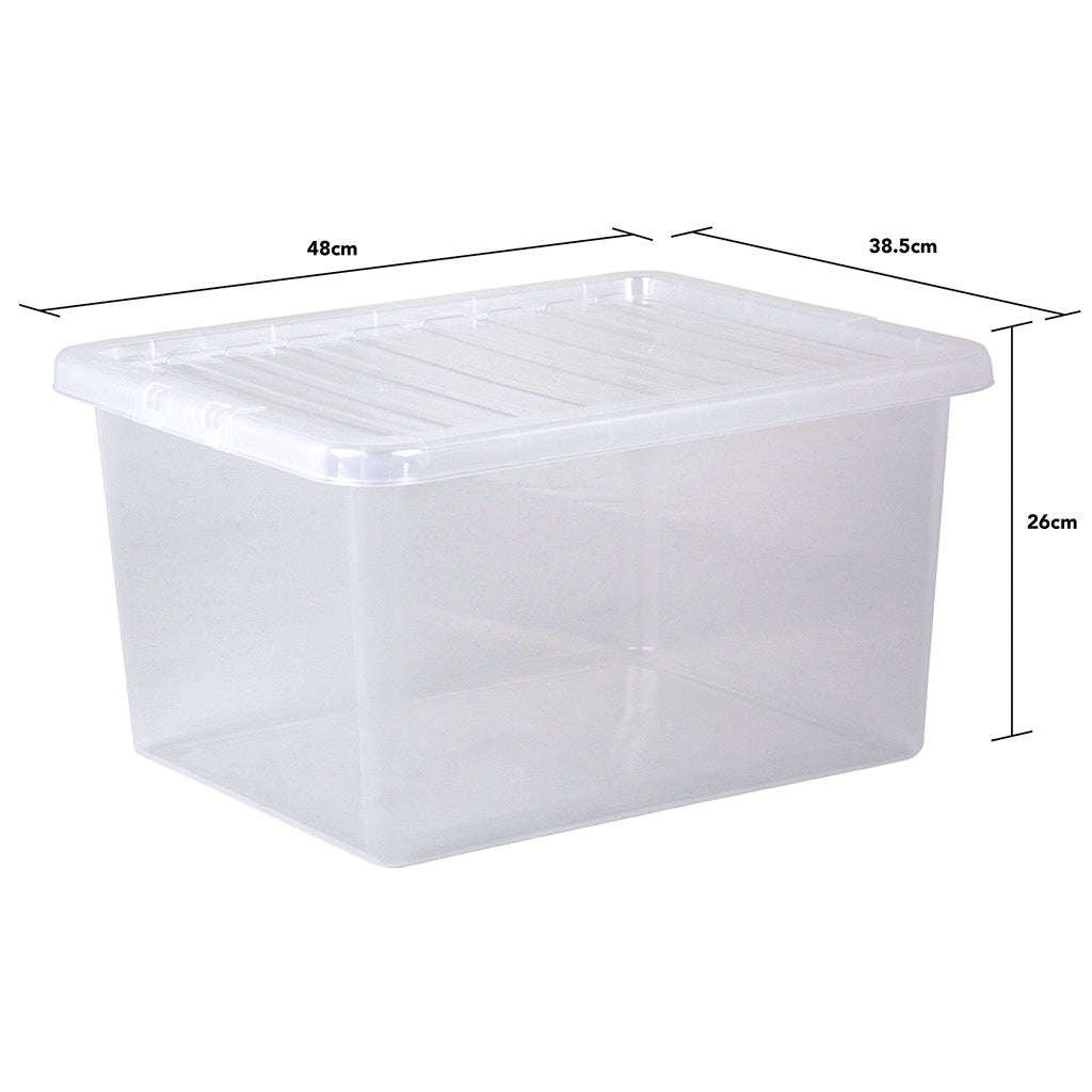 Pack of 5 Wham Crystal 37L Box and Lid