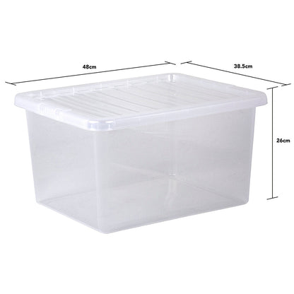 Pack of 5 Wham Crystal 37L Box and Lid