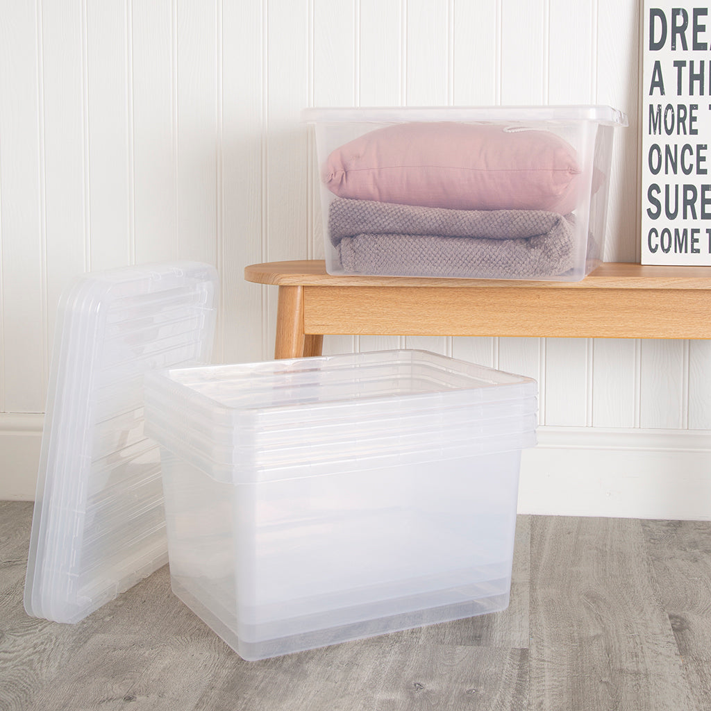 Pack of 5 Wham Crystal 37L Box and Lid
